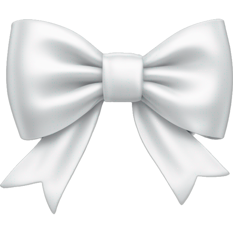 white satin bow emoji