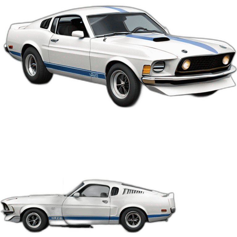 A white Mustang gt500 1974 emoji