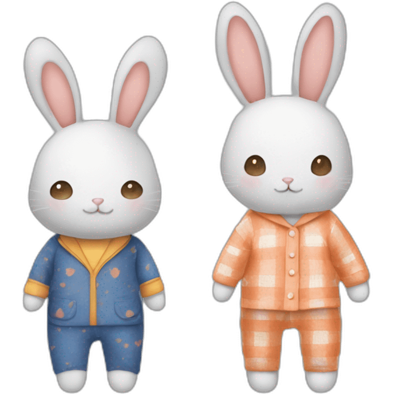 Lapin mignon and pajamas carotte emoji