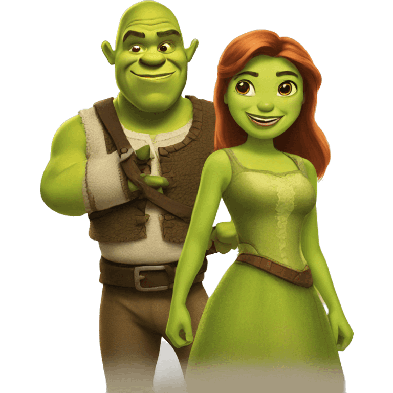 Shrek and Fiona  emoji