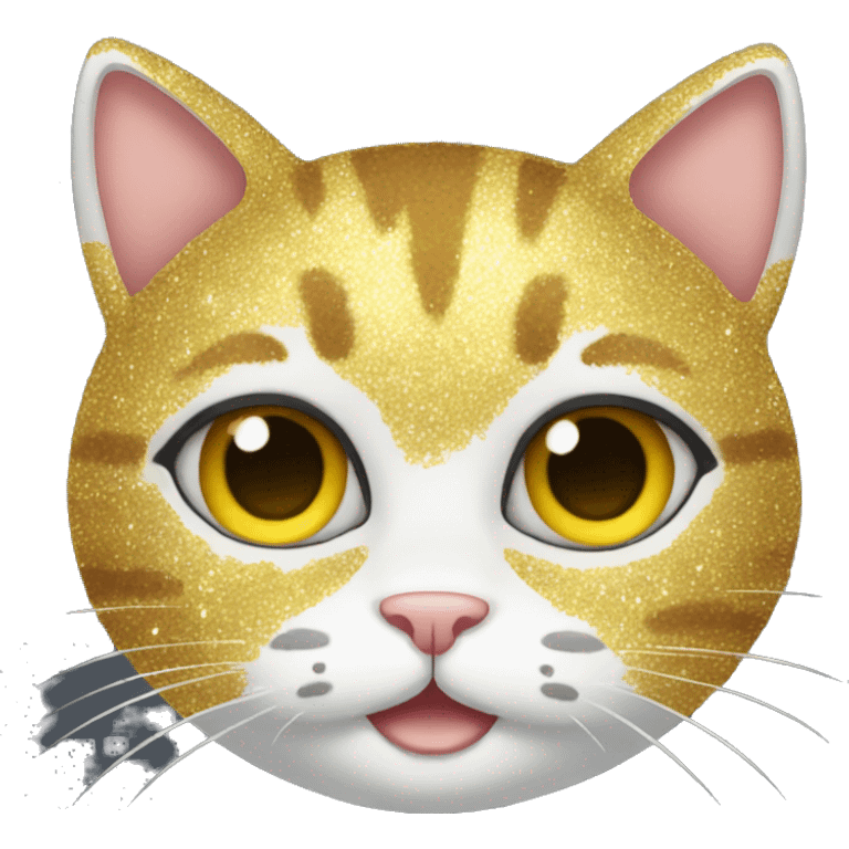 Cat with glitter face  emoji