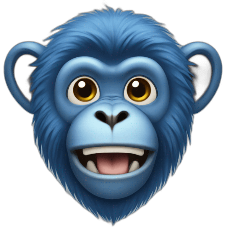 blue monkey emoji