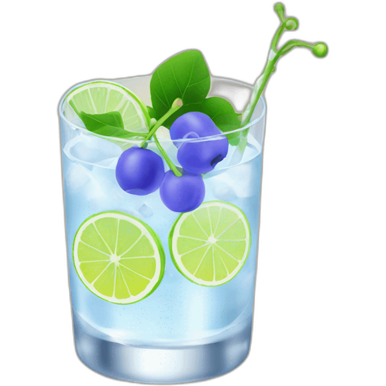 gin tonic with clitoria emoji