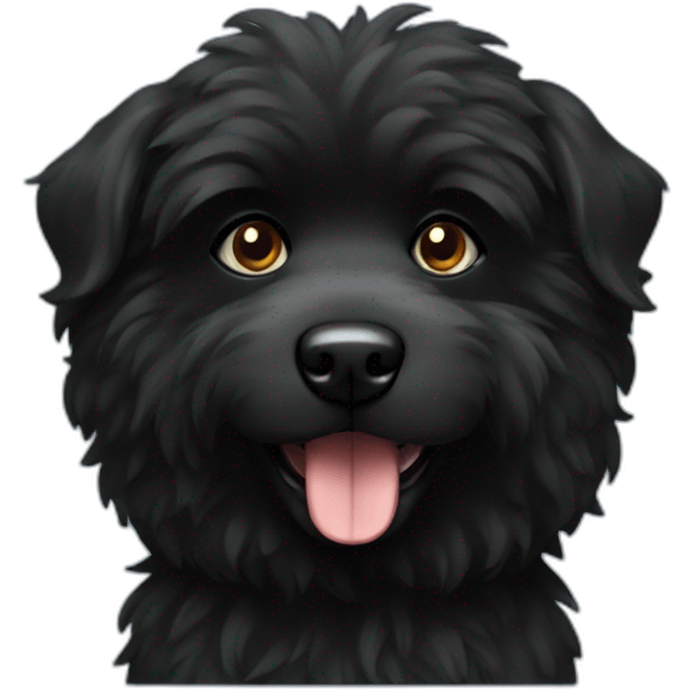 black fluffy dog emoji