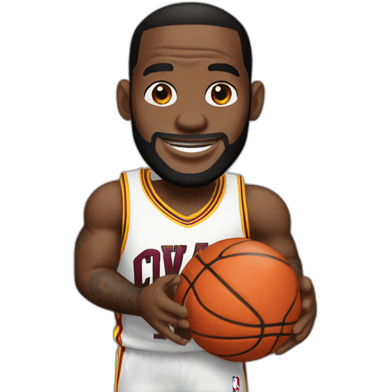 Lebron james holding a basketball emoji