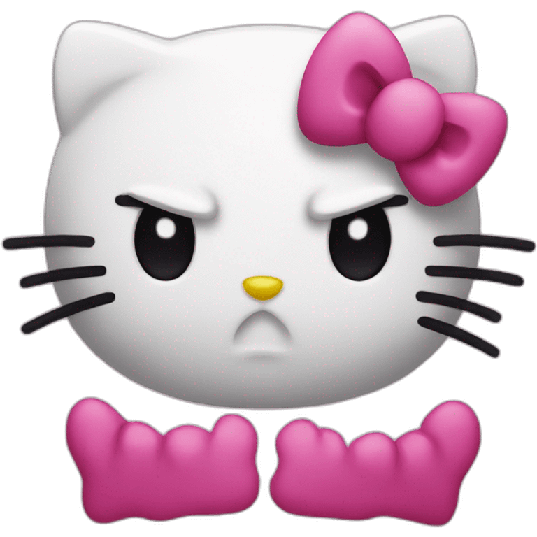 Hello kitty angry emoji