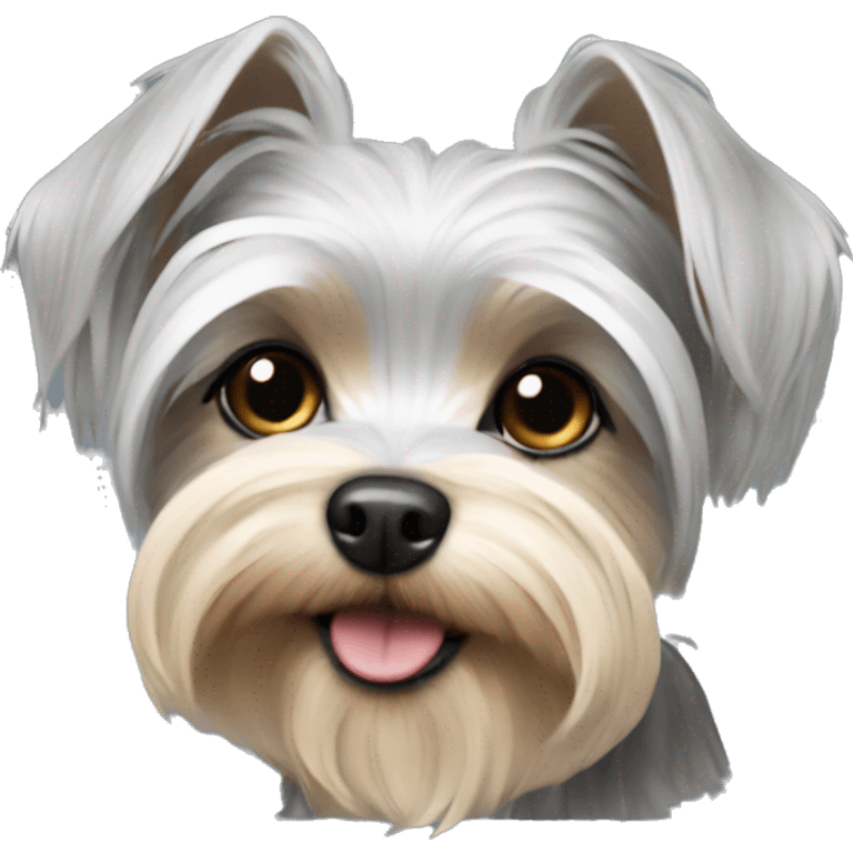 Grey Maltese Yorkie mix emoji