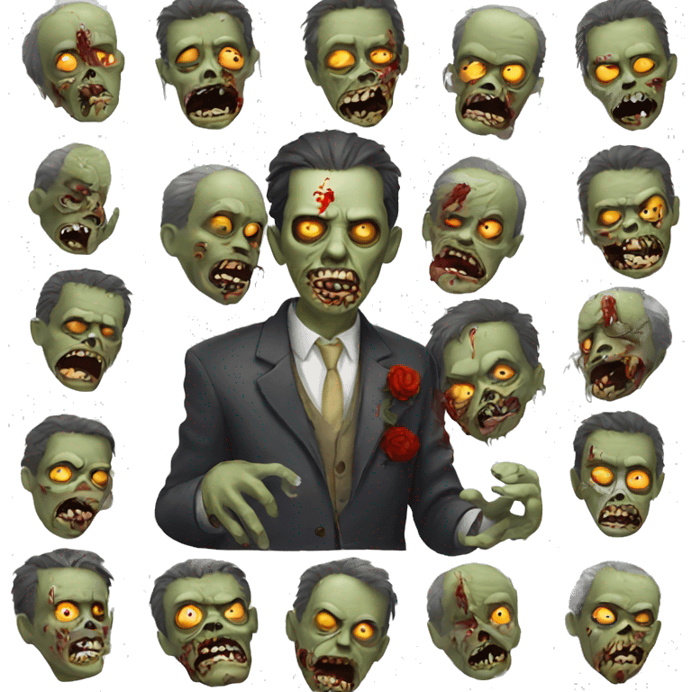 Zombie kiss emoji