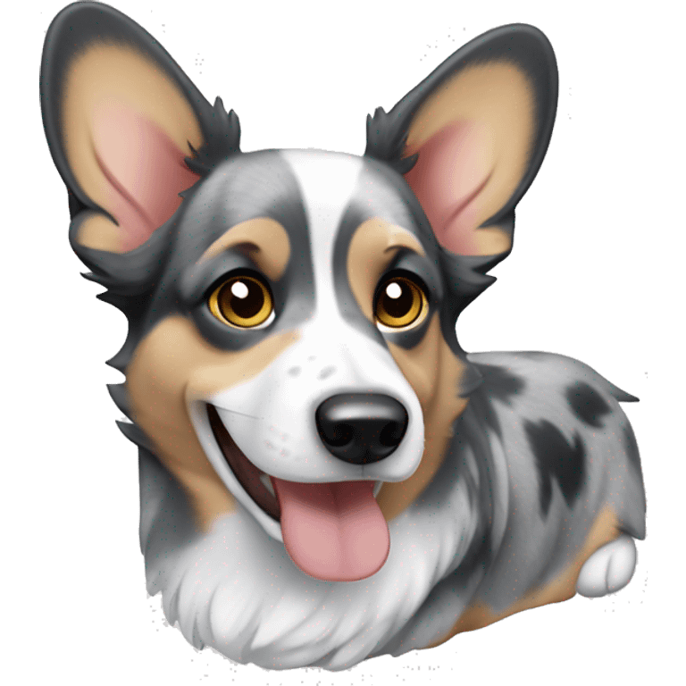 Blue Merle welsh corgi emoji