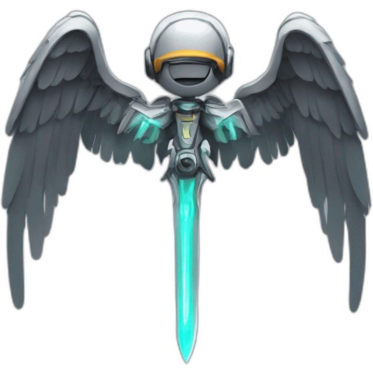 Technoblade with angel wing emoji