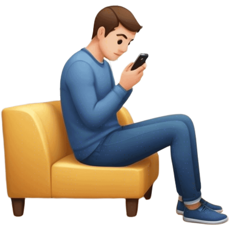 man looking at his phone emoji