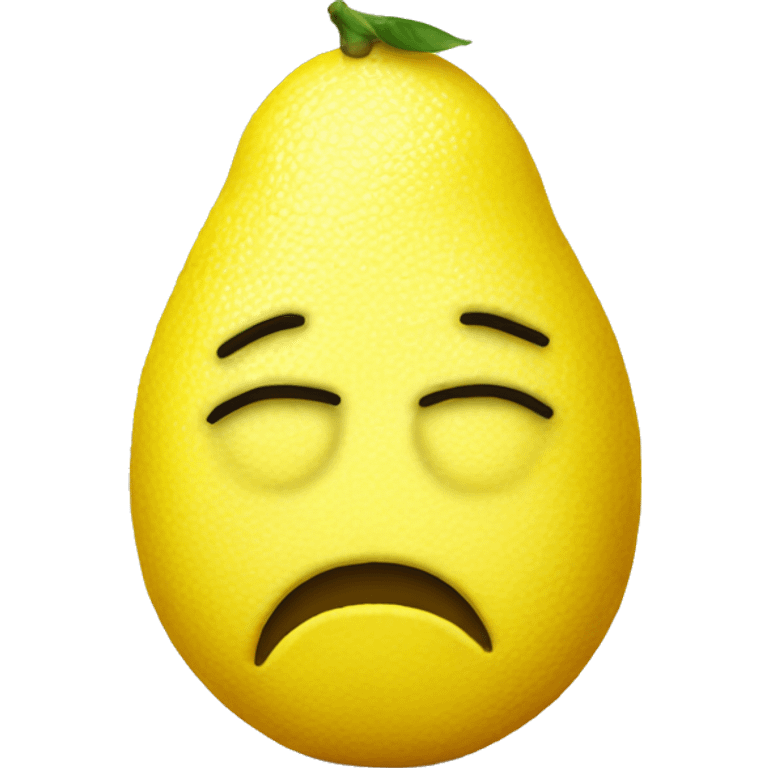 a sad lemon emoji