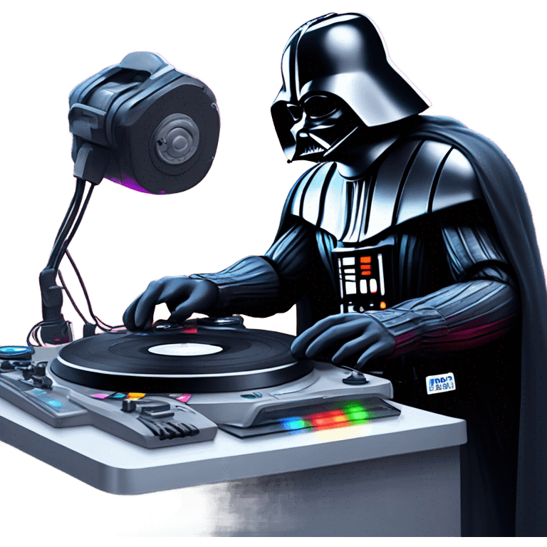 Darth Vader as a DJ emoji