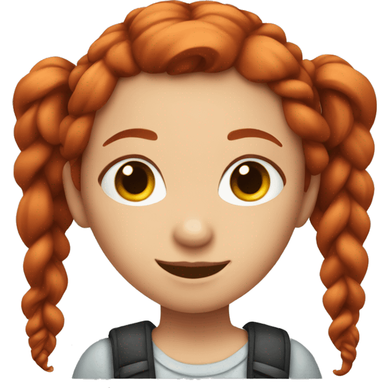 A red-haired girl with pigtails emoji