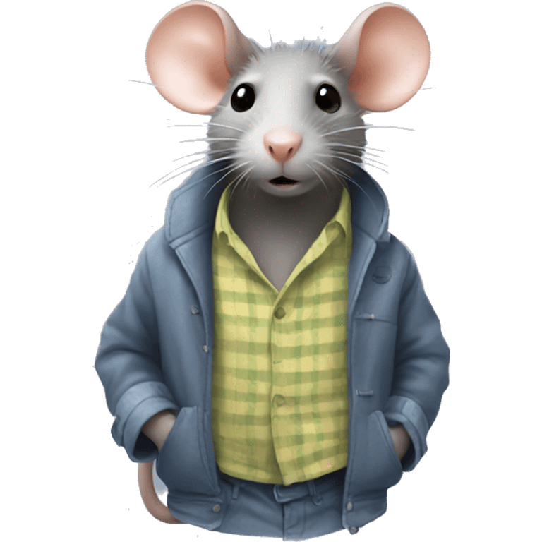 a rat steaming clothes emoji