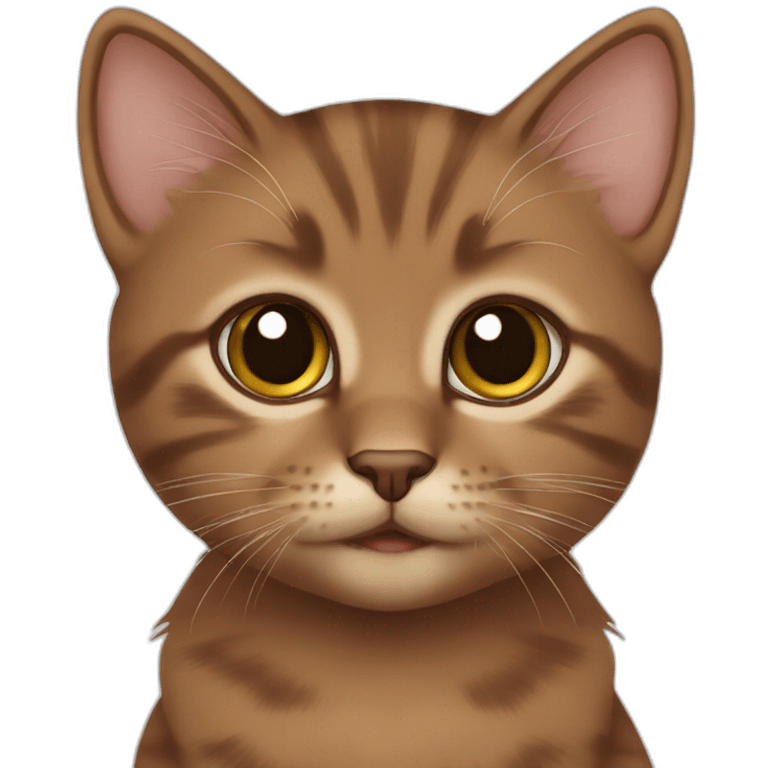 A brown kitten emoji