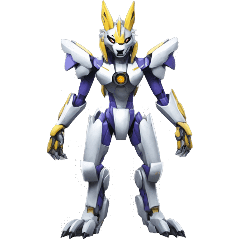 WereGarurumon-Renamon-Medabot-Mecha full body emoji