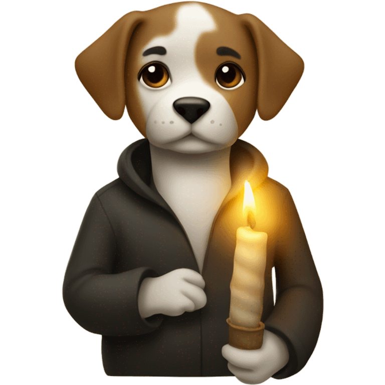 Seadog hugging a candle emoji