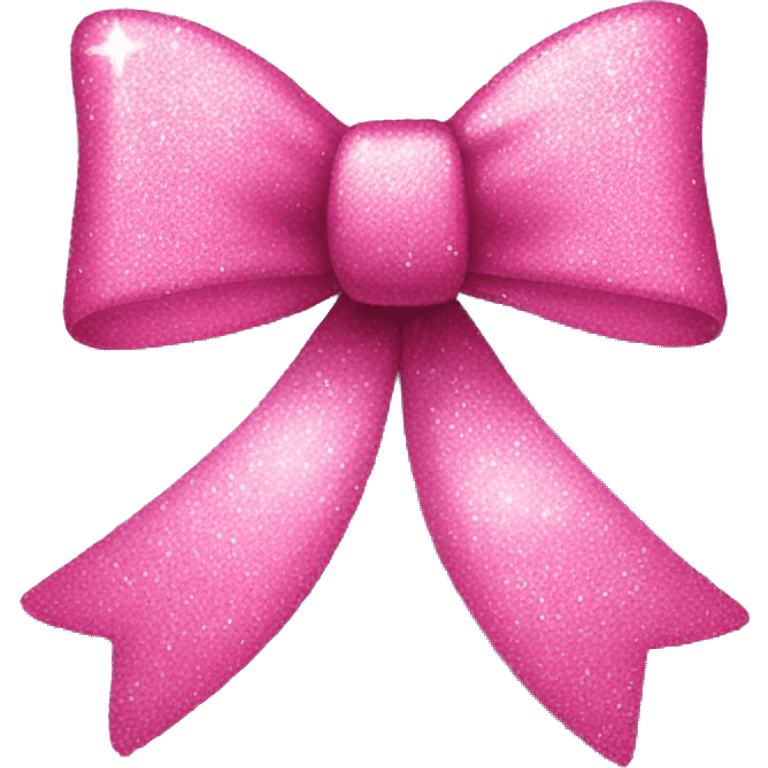 pink bow with glitter  emoji