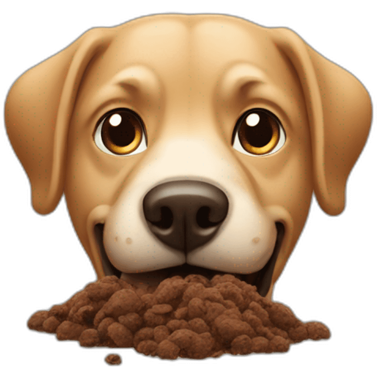 dog eat poop emoji