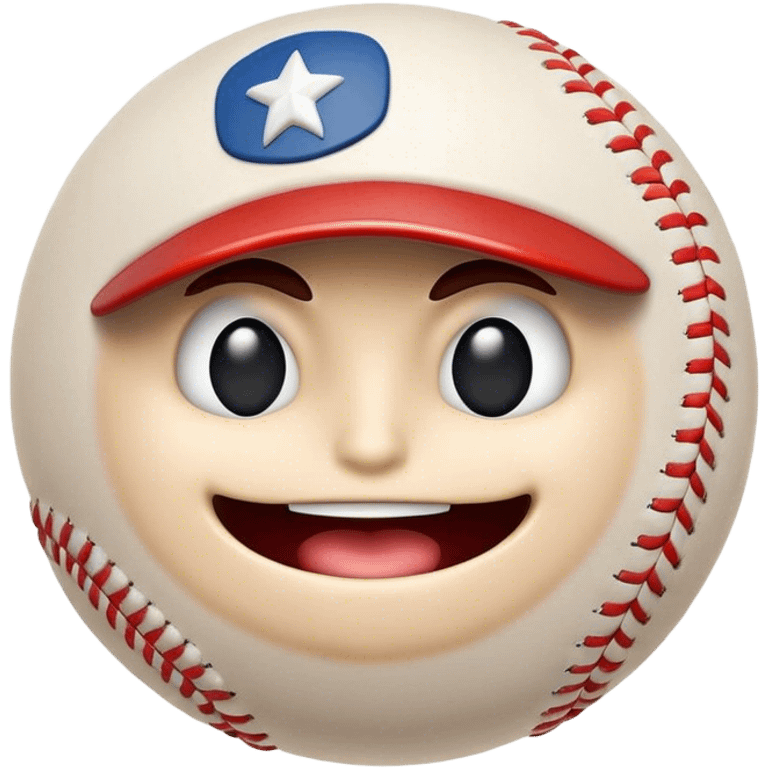 Cinematic Realistic Baseball Pop Culture Emoji, showcasing an action-packed scene of America's favorite pastime rendered with lifelike textures and energetic, nostalgic lighting. emoji