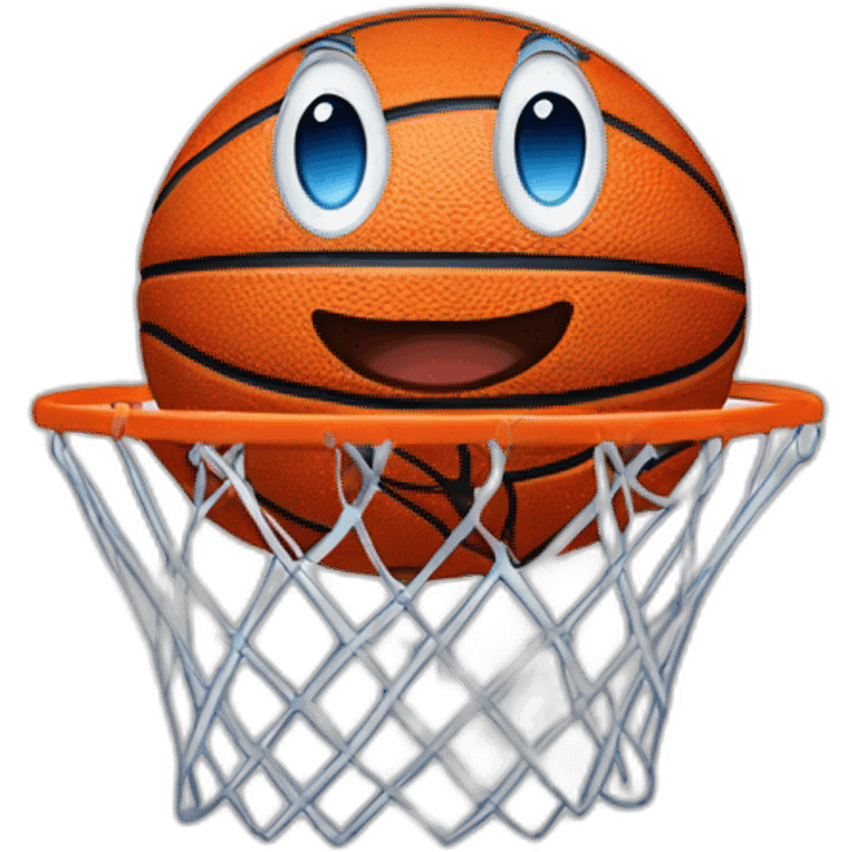 Basketbal met ogen emoji