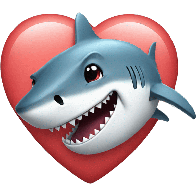 heart whit shark emoji