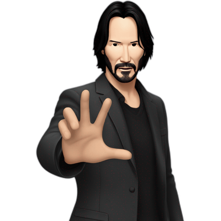 keanu reeves hand like emoji