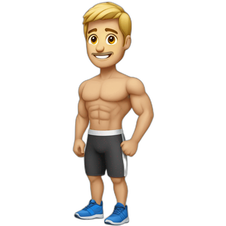 Fitness trainer male emoji