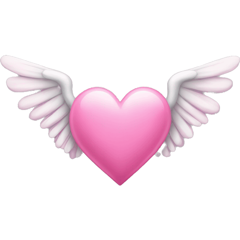 Pink heart with wings  emoji