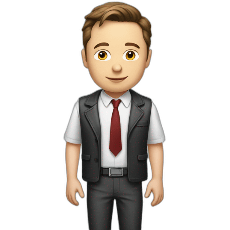 Elon musk as school boy emoji