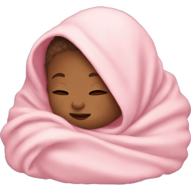 a baby girl sleeping under a blanket emoji