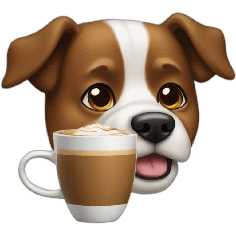 Dog coffee emoji