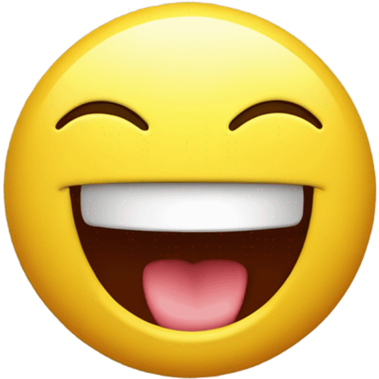 Generate an emoji-style image of a yellow face with a cute smile, playfully flipping the middle finger with both hands. The expression should be both cheeky and endearing. emoji