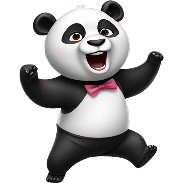 panda dancing having fun emoji