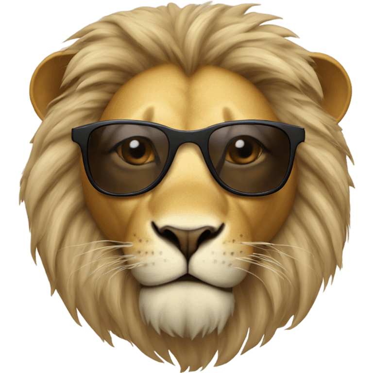 Lion with sunglasses emoji