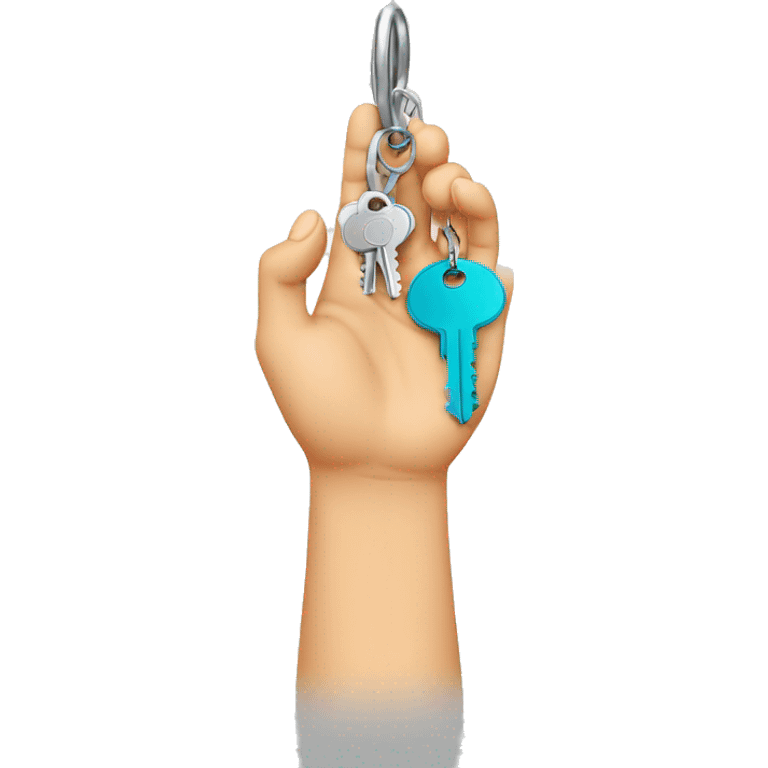 Hand with keys emoji