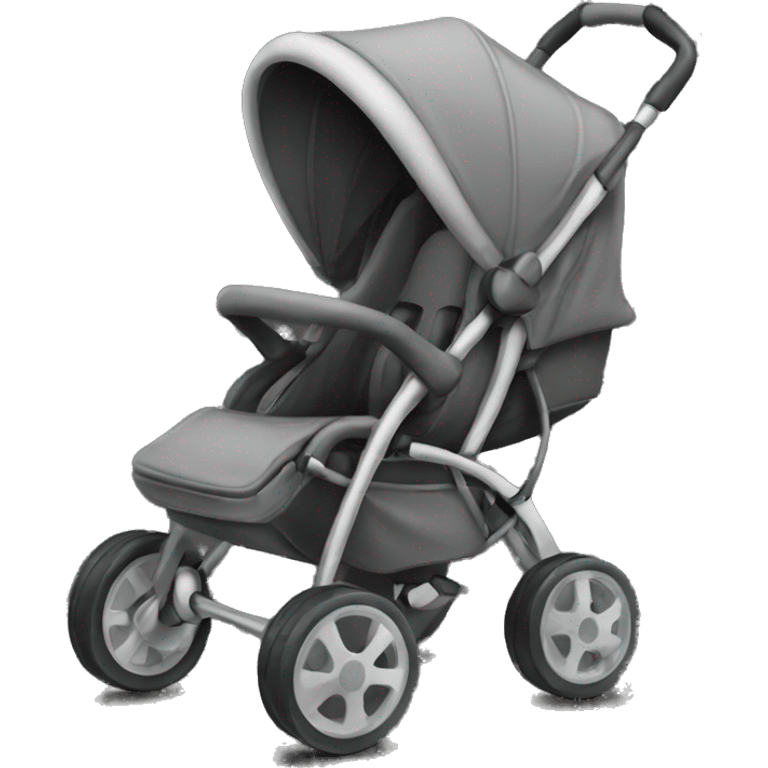 Black and grey Stroller emoji