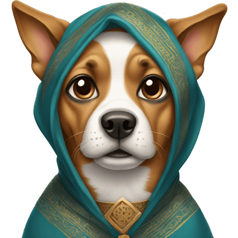 Dog with arabic clothes emoji