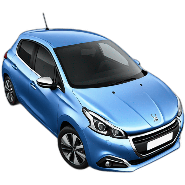 Blue Peugeot e208 emoji