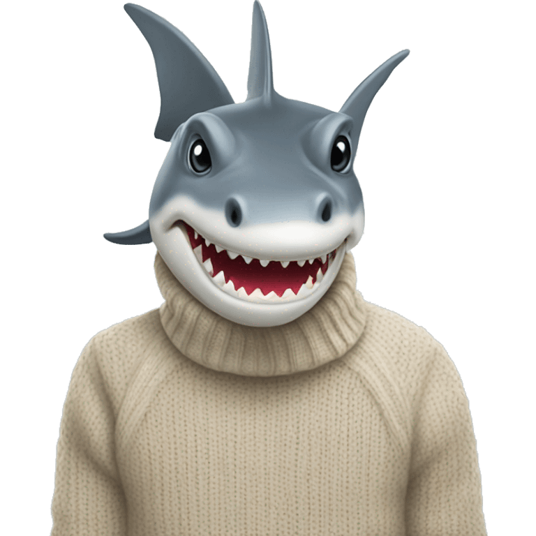 Hammerhead shark in sweater emoji