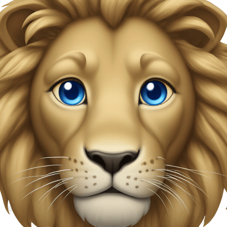 Lion w blue eyes  emoji