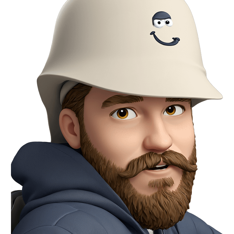 bearded boy in a hat emoji