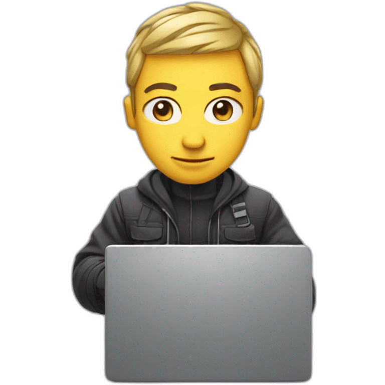 cyber guy with laptop emoji