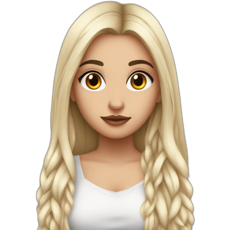 pretty mysterious albanian girl with ear piercings and black long hair  emoji