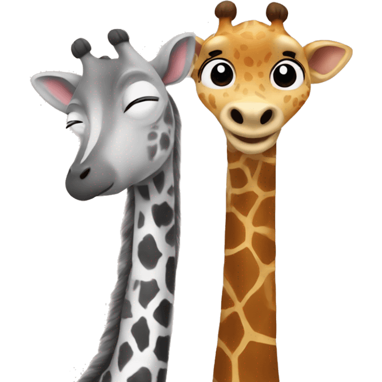 Giraffe loves otter emoji