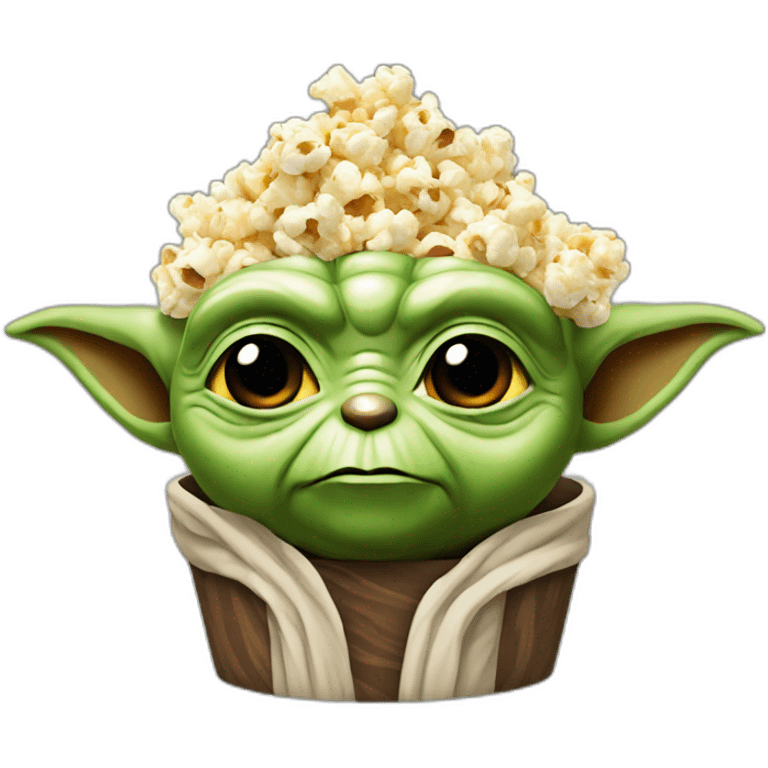 Yoda bol popcorn emoji