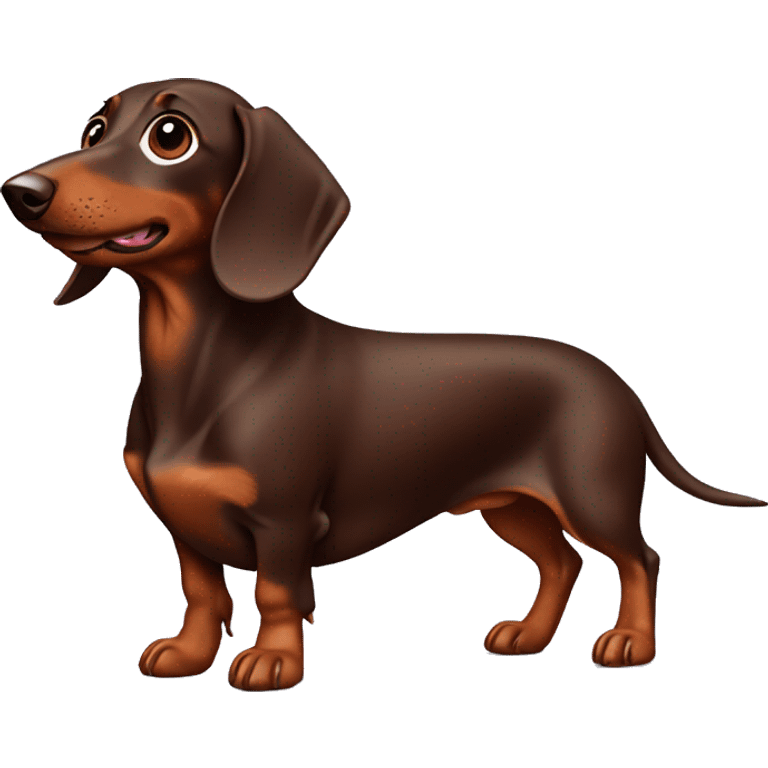 Chocolate dachshund emoji