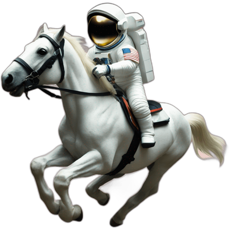 photo of an astronaut riding a horse emoji