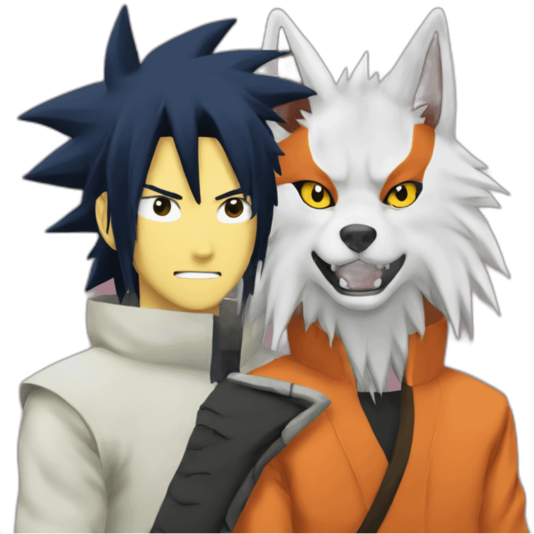 Naruto and kurama emoji